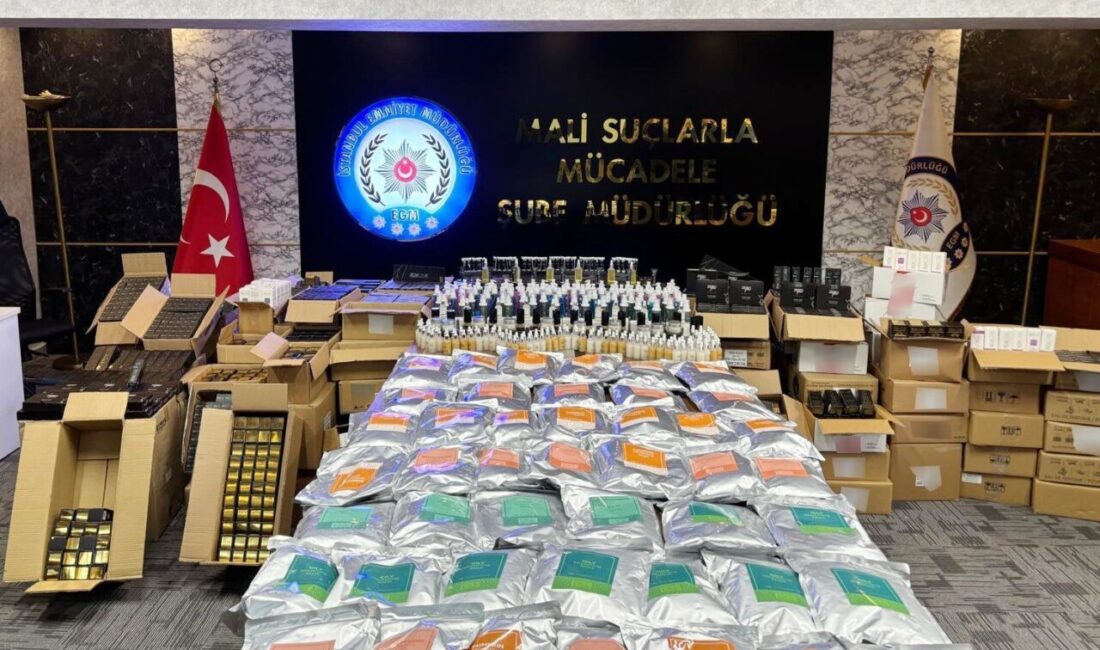 Avcılar’da sahte ilaç ve kozmetik ürünleri imalatı yapıldığı belirlenen depoya