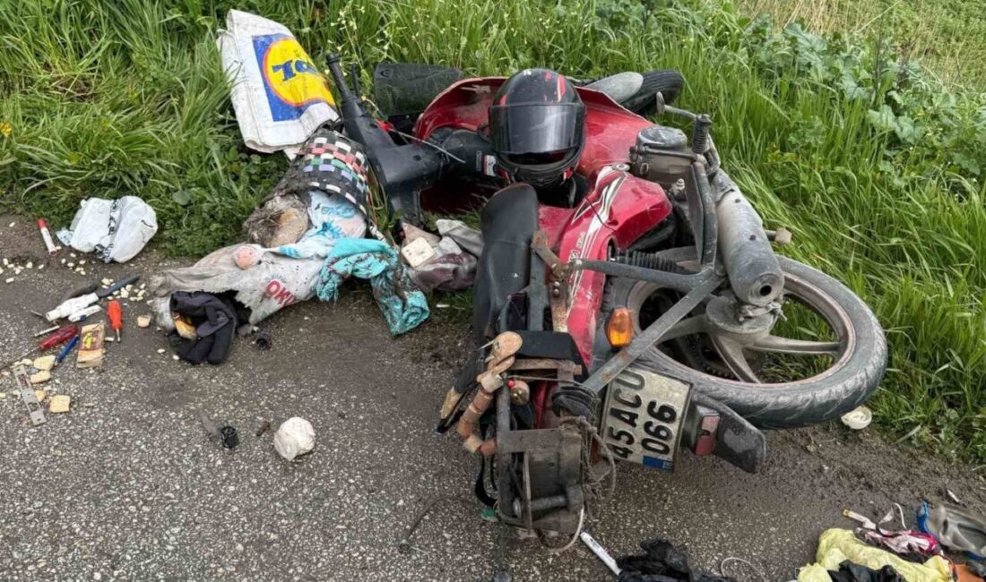 Manisa’nın Salihli ilçesinde motosikletin devrilmesi sonucu meydana gelen kazada 62