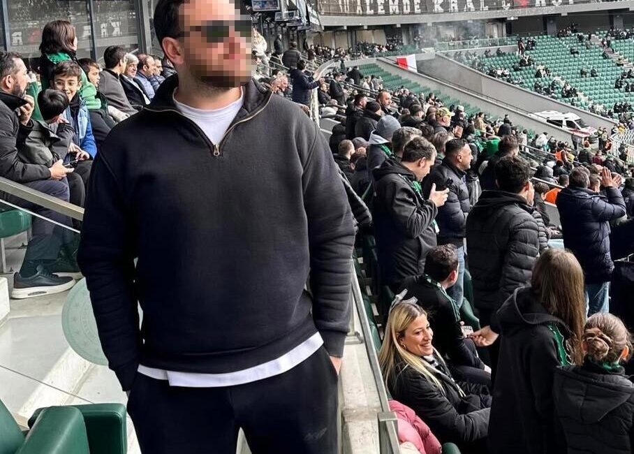 Kocaelispor tribününe kaçak giren ve maç esnasında sosyal medya hesabında