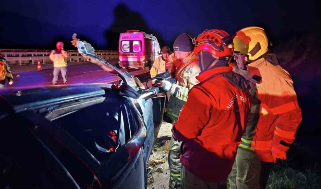 Balıkesir’de İstanbul-İzmir Otoyolu İzmir istikameti Susurluk Söğütçayır mevkiinde meydana gelen
