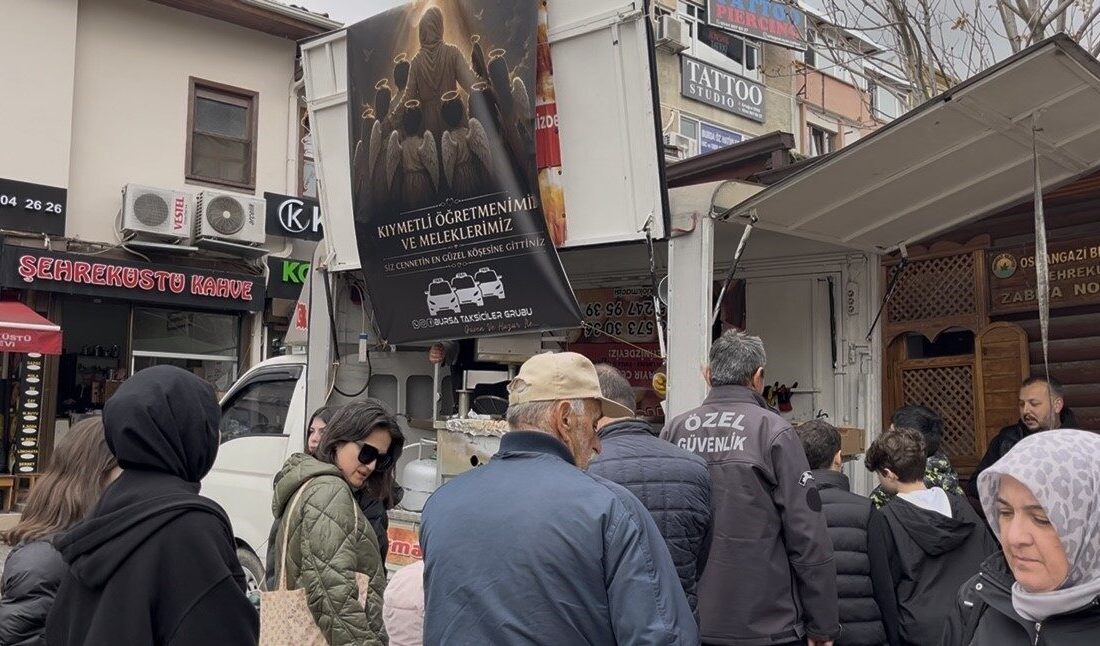 Bursa Taksiciler Grubu, Kahramanmaraş’ta düzenlenen okul saldırısında hayatını kaybeden matematik