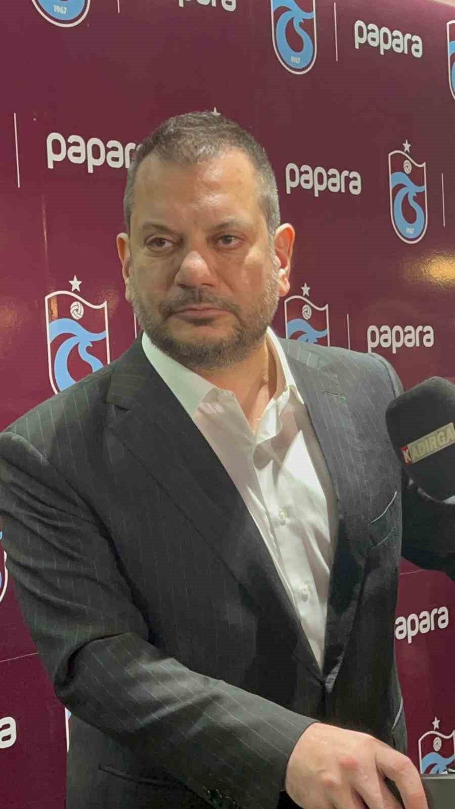 Trabzonspor Başkanı Ertuğrul Doğan, alınan galibiyetin ardından yaptığı açıklamada, “Bu