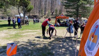 Kütahya’nın Domaniç ilçesinde düzenlenen Türkiye Oryantiring Federasyonu Milli Takım Seçme