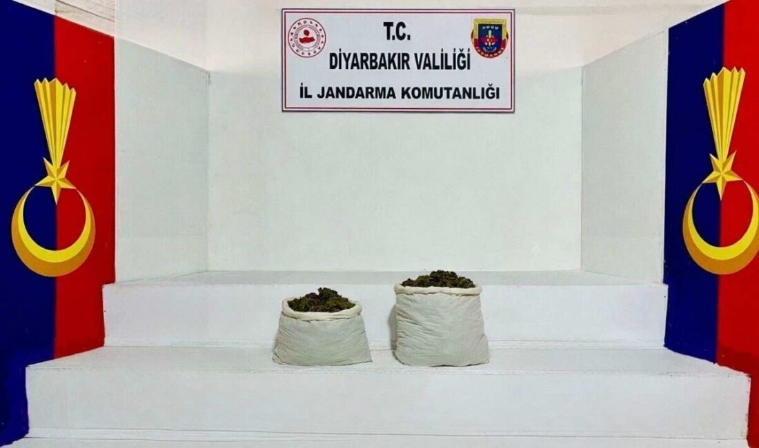 Diyarbakır’da jandarma ekiplerince düzenlenen operasyonda 198 kilo uyuşturucu madde ele