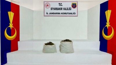 Diyarbakır’da jandarma ekiplerince düzenlenen operasyonda 198 kilo uyuşturucu madde ele