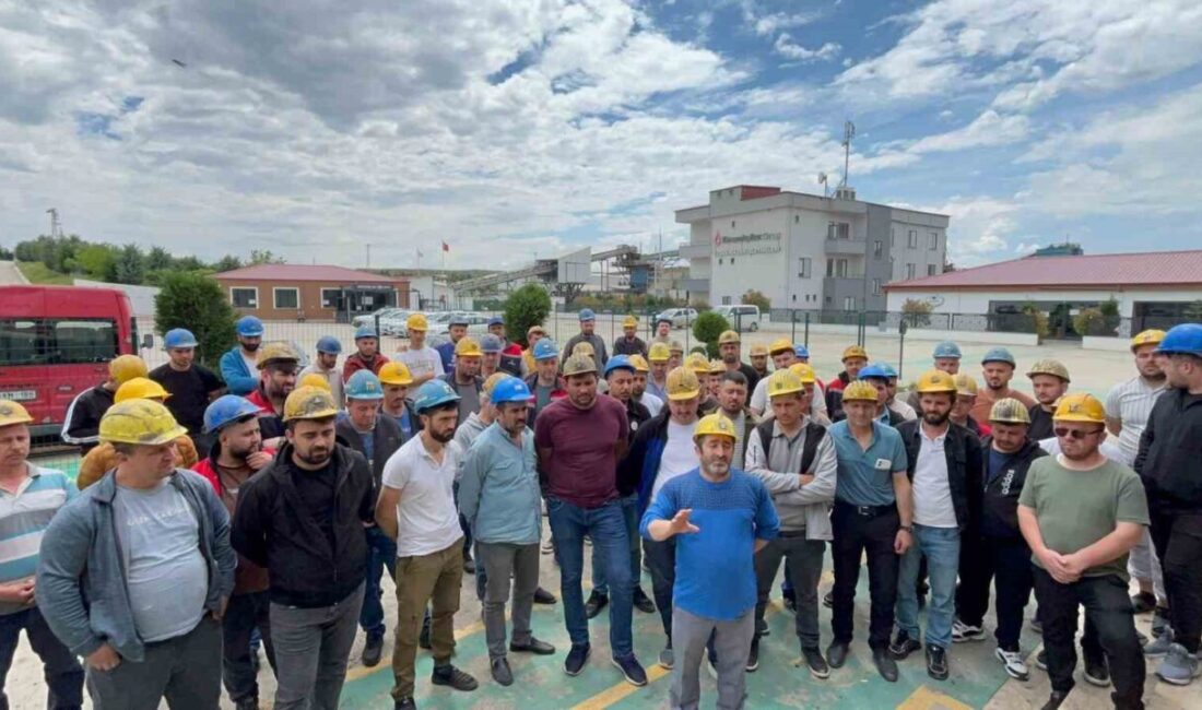 Edirne’de bir maden ocağında maaşlarını ve tazminatlarını alamadıklarını iddia eden