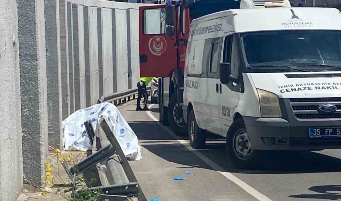 İzmir’in Konak ilçesinde motosikletiyle demir bariyere çarpan motosiklet sürücüsü olay
