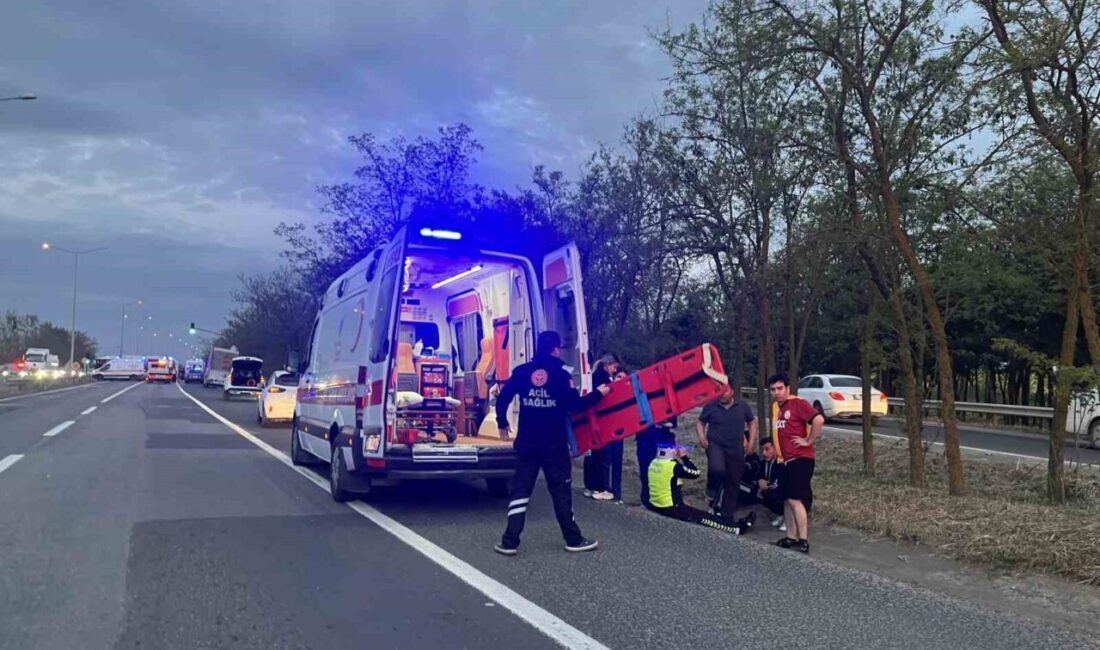 Tekirdağ Çorlu’da meydana gelen kaza sonrası trafik güvenliği için tedbir