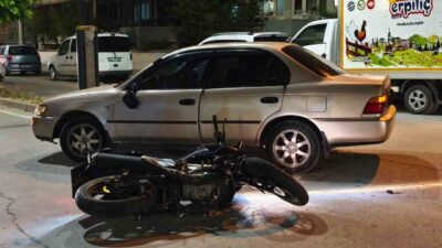 EDİRNE ( ) Edirne’nin Keşan ilçesinde otomobil ile çarpışan motosiklette