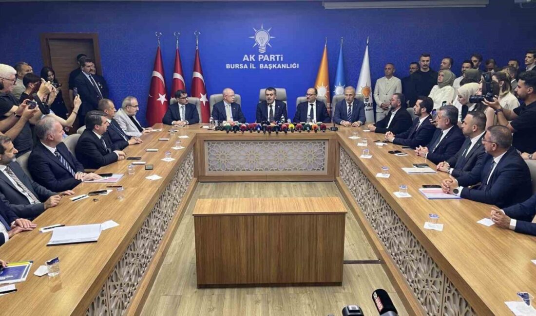AK Parti Bursa İl Başkanığı ziyaretinde konuşan Milli Eğitim Bakanı