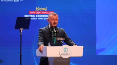 Kocaeli’de Cedit Kentsel Dönüşüm Projesi’nin kura çekiminde konuşan Kocaeli Büyükşehir