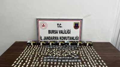 Bursa’da jandarma ekiplerince kaçak tütün ve tütün mamulleri ticaretinin önlenmesine