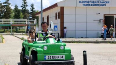 Erzurum Büyükşehir Belediyesi, ilköğretim çağındaki çocuklara trafik eğitimi veriyor. Olimpiyat
