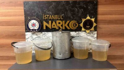 İstanbul’un Güngören ilçesinde bir araca düzenlenen operasyonda, alüminyum kazan içine