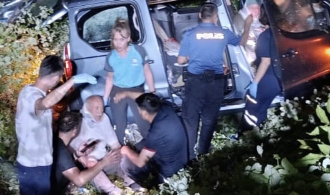 Samsun’da kontrolden çıkan hafif ticari aracın yaklaşık 40 metrelik şarampole