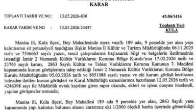 Manisa’nın Kula ilçesine bağlı Bey Mahallesi’nde bulunan 189 ada 9