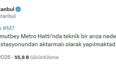 M7 Yıldız-Mahmutbey Metro Hattı’nda yaşanan teknik arıza nedeniyle bazı yolcular