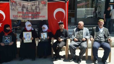 Muş’ta çocuklarının terör örgütü PKK tarafından kaçırıldığını belirten ailelerin DEM