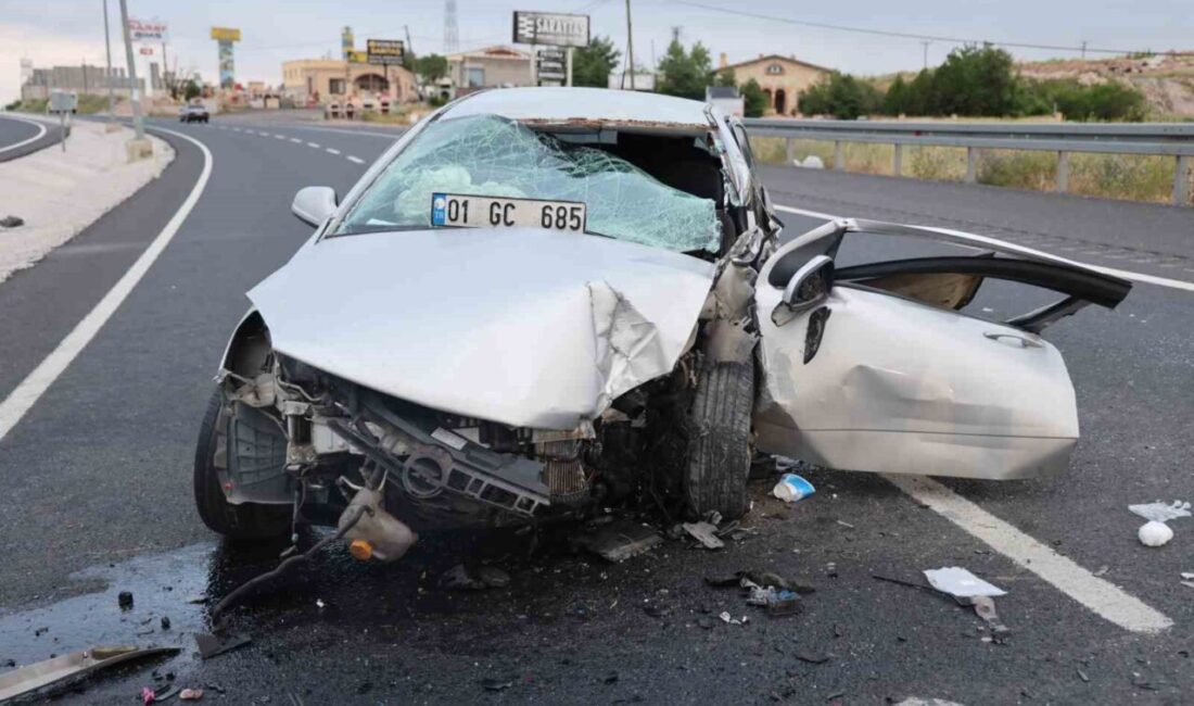 Nevşehir’de kontrolden çıkan bir otomobilin aydınlatma direğine çarpması sonucu meydana