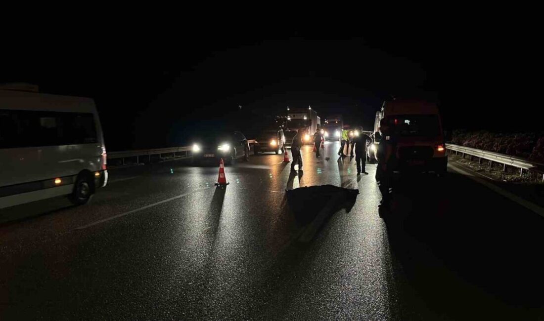 Bursa’da iddiaya göre otobanda karşıdan karşıya geçmeye çalışan şahsa, seyir