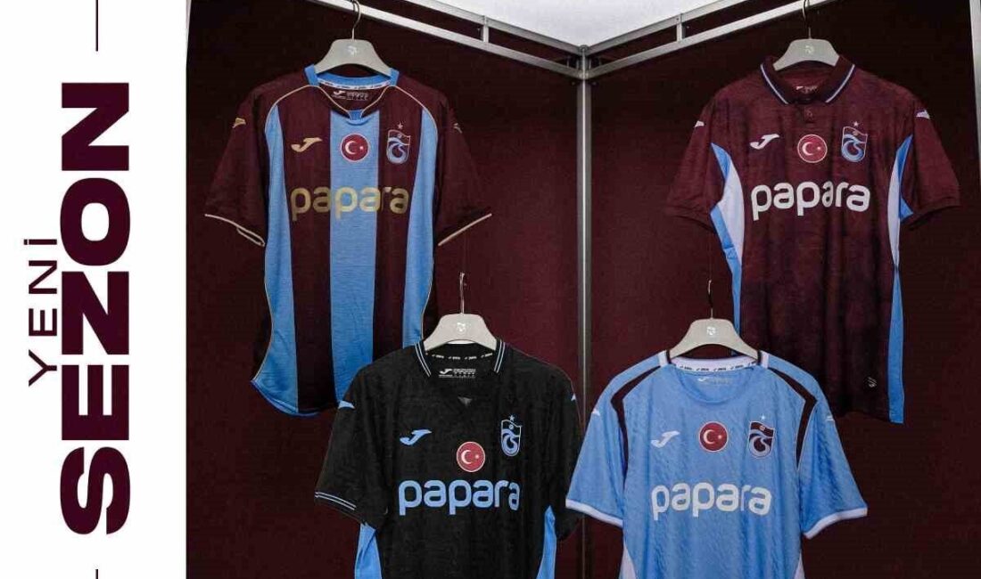 Trabzonspor, 2026-2027 sezonunda giyeceği yeni formaları sosyal medya hesaplarından yayınladığı