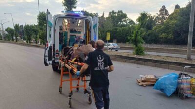 Aydın’ın Efeler ilçesinde yol yapımı nedeniyle trafiğe kapalı alanda motosikletin