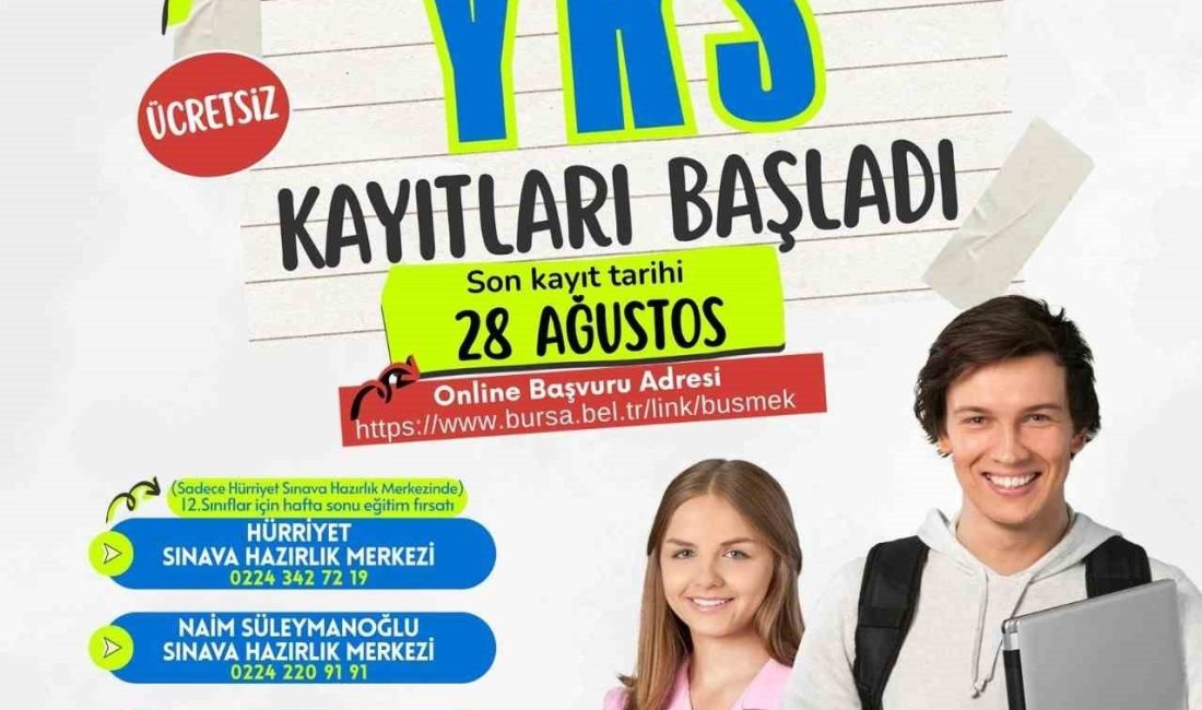 Bursa’da bugüne kadar binlerce genci ücretsiz YKS kursları ile üniversiteye