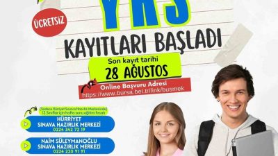 Bursa’da bugüne kadar binlerce genci ücretsiz YKS kursları ile üniversiteye