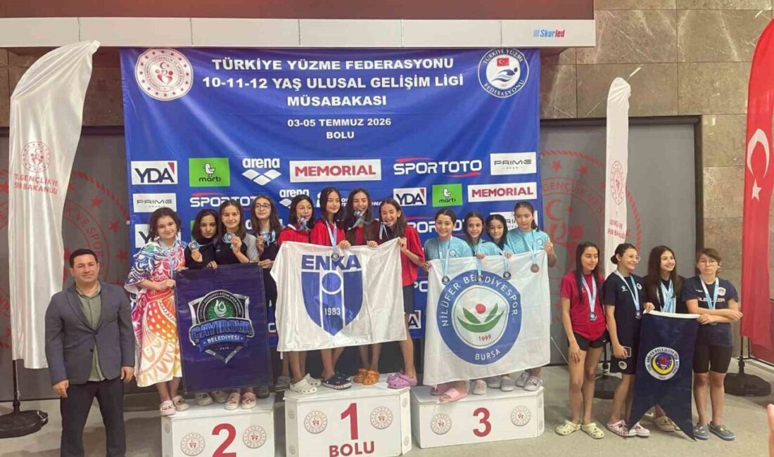 Bolu’da düzenlenen Türkiye Yüzme Federasyonu 10-11-12 Yaş Ulusal Gelişim Ligi