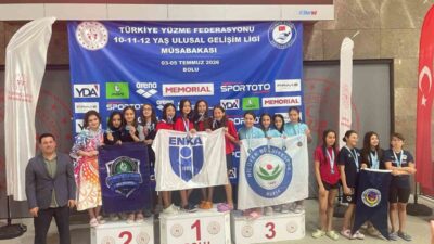Bolu’da düzenlenen Türkiye Yüzme Federasyonu 10-11-12 Yaş Ulusal Gelişim Ligi