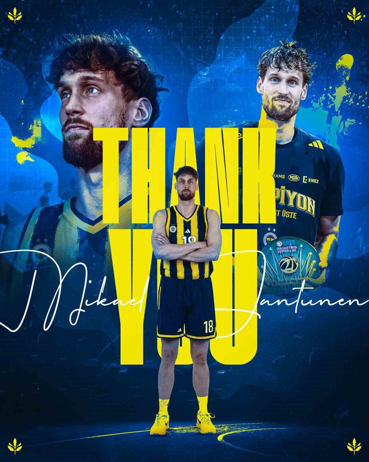 Fenerbahçe Erkek Basketbol Takımı, Finlandiyalı basketbolcu Mikael Jantunen ile yollarını