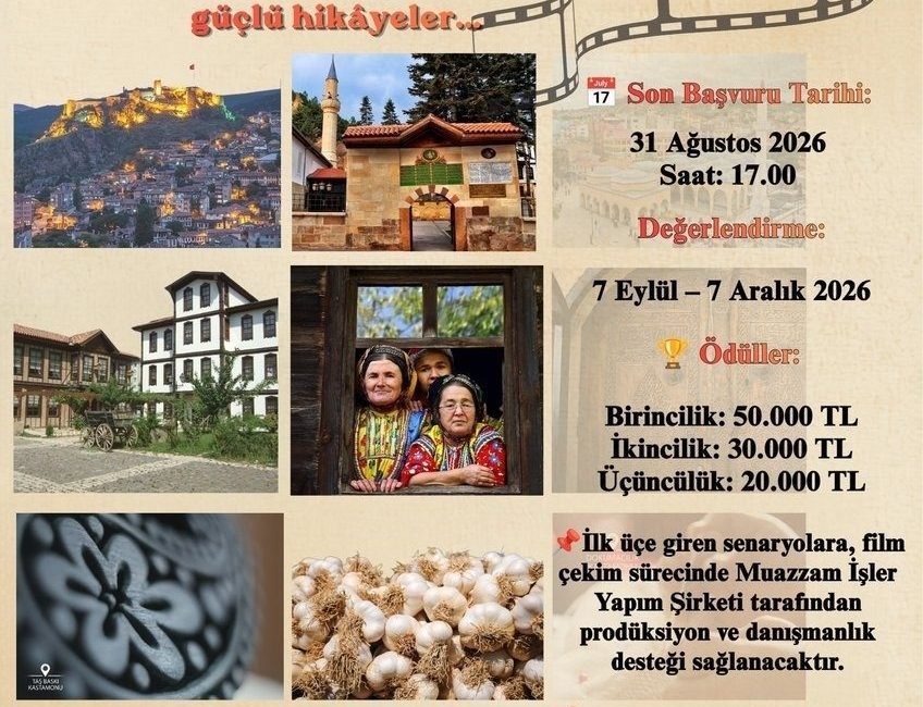 Kastamonu Valiliği tarafından düzenlenecek yarışmada, Kastamonu’nun kültürel mirasını en iyi