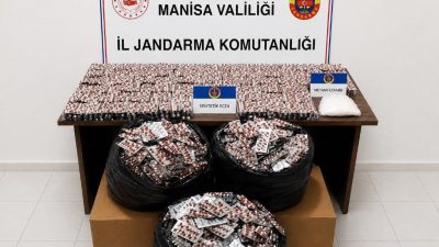 Manisa Otoyol Jandarma Komutanlığı ekiplerinin Gebze-Orhangazi-İzmir Otoyolu’nda durdurduğu araçta 59