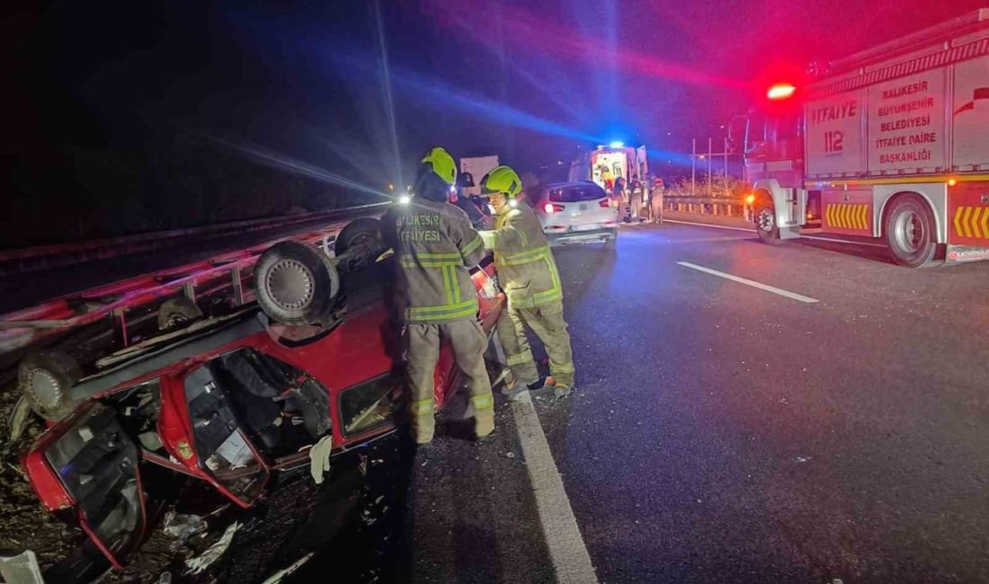 Balıkesir’in Susurluk ilçesinde meydana gelen tek taraflı trafik kazasında 1’i