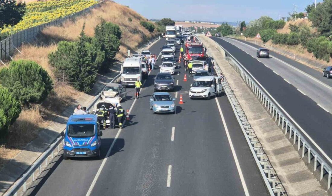 Tekirdağ-İstanbul kara yolunda 7 aracın karıştığı zincirleme trafik kazasında 1