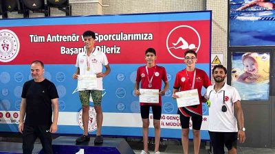 Aydınlı genç yüzücüler, Elazığ’da düzenlenen ANALİG Türkiye Yüzme Şampiyonası’nda elde