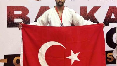 Yunusemre Belediyespor’un milli judocusu Enes Pınar, Arnavutluk’ta düzenlenen Büyükler Balkan