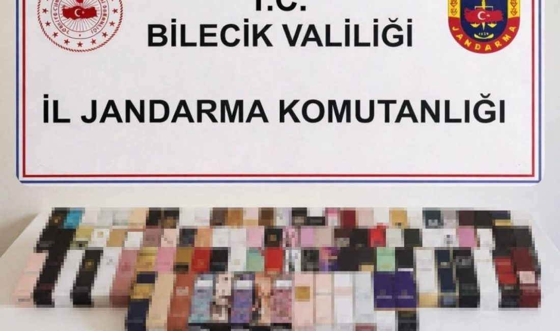 Bilecik’te jandarma ekiplerince düzenlenen operasyonda 300 bin liralık kaçak parfüm