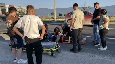 Bolu’da D-100 kara yolunda motosiklet ile otomobilin çarpıştığı kazada 2