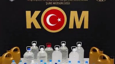Edirne’de polis ekiplerince kaçak ve sahte alkollü içki ticaretinin önlenmesine