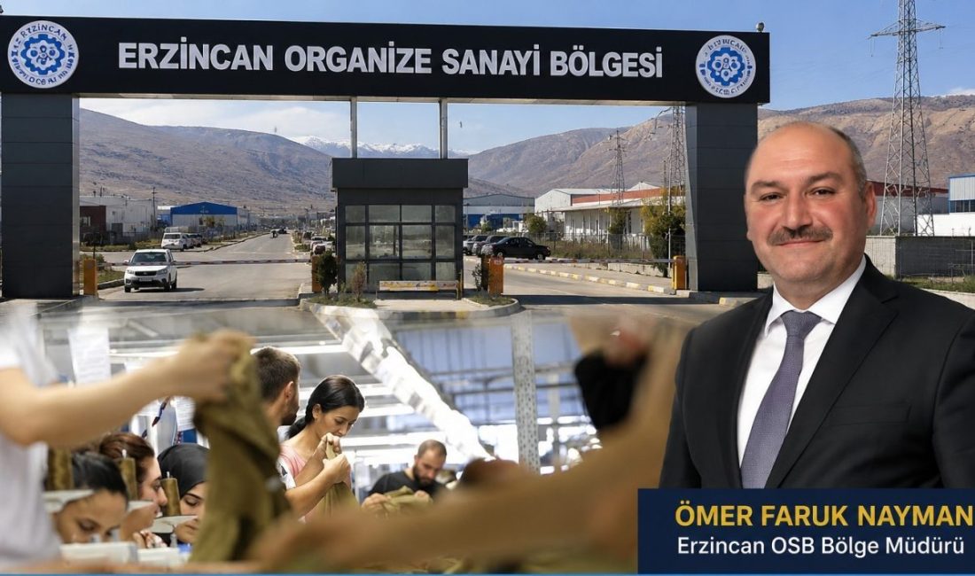 Erzincan Organize Sanayi Bölgesi (OSB), 12 farklı sektörde faaliyet gösteren