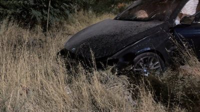 Eskişehir’de çevre yolunda iki otomobilin çarpışması sonucu meydana gelen trafik
