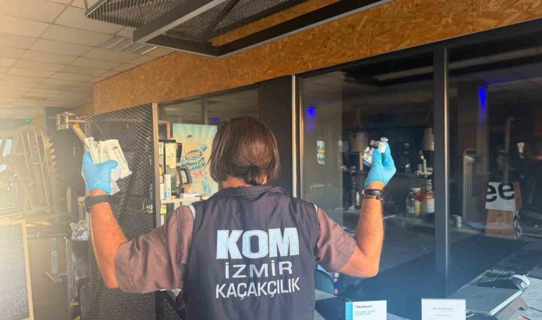 İzmir’de polis ekiplerince gümrük kaçağı steroid etken maddeli ilaçlara yönelik