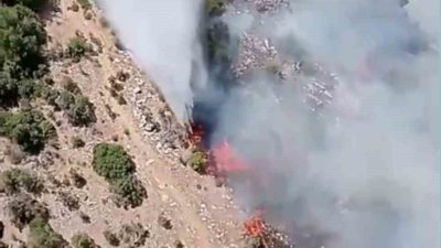 İZMİR ( ) – İzmir’in Kiraz ilçesinde çıkan orman yangınına