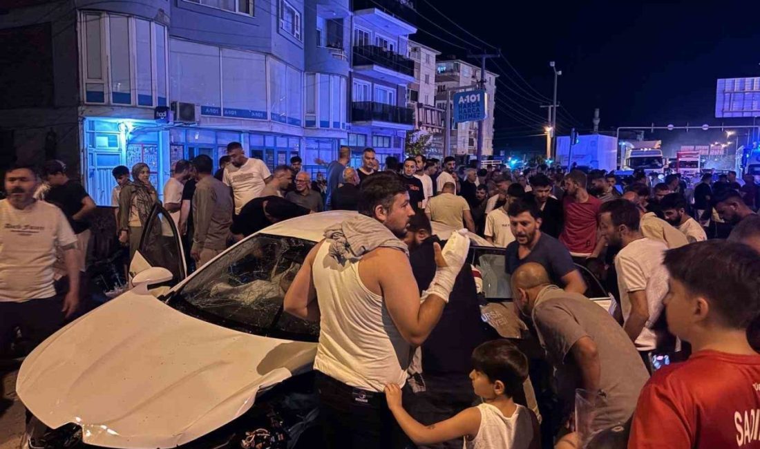 Bursa’nın Orhangazi ilçesinde kırmızı ışıkta geçtiği ileri sürülen bir otomobil