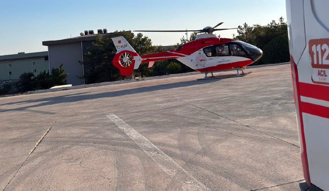 Şırnak’ta gaz lambası yağı içen 2 yaşındaki çocuk, helikopter ambulansla