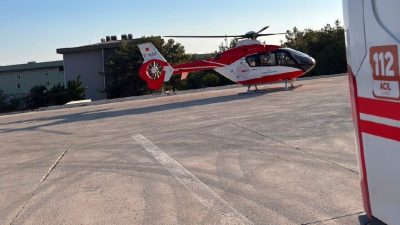 Şırnak’ta gaz lambası yağı içen 2 yaşındaki çocuk, helikopter ambulansla