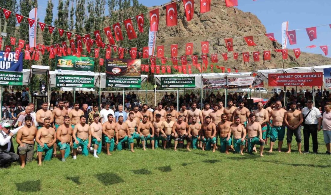 Erzurum’da 136.’sı düzenlenen Tortum Uluslararası Geleneksel Altın Kemer Karakucak Güreşleri’nde