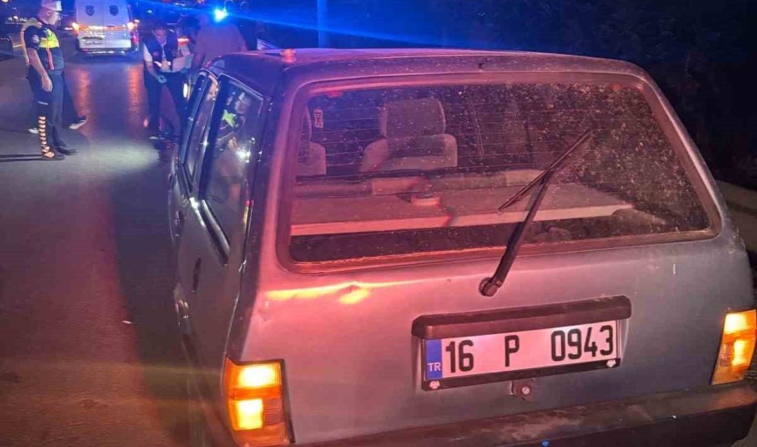Bursa’da yakıtı biten otomobil sürücüsü, aracına yakıt doldurduğu sırada arkadan