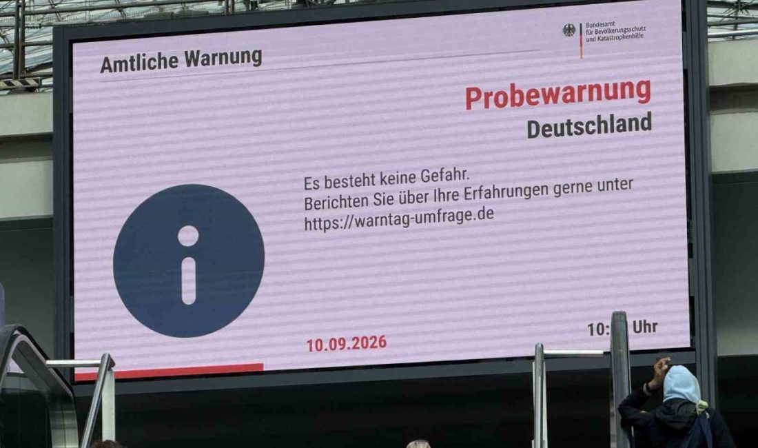 Almanya’da Ulusal Uyarı Günü kapsamında ülke genelinde deprem, yangın, elektrik